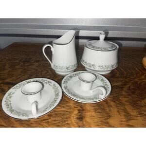 Vintage Mikasa Japan MONTCLAIRE G9059 1 Pair of Candle Holders Sugar Creamer